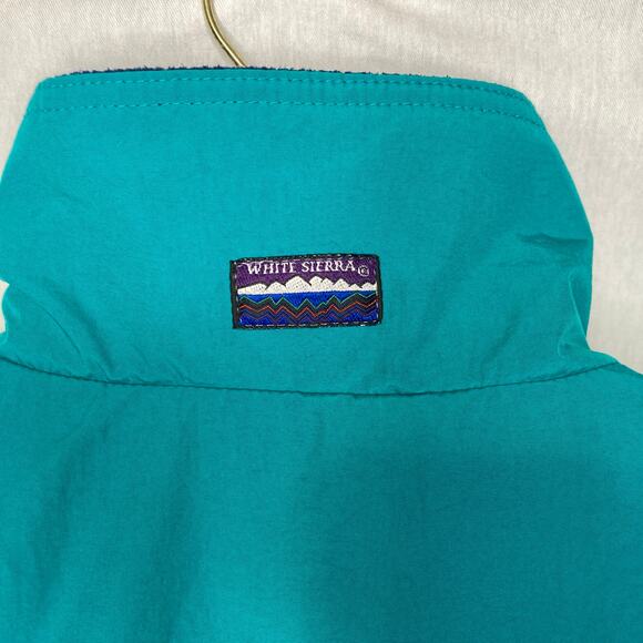 White Sierra Teal Ski Fleece‑Lined Bomber Jacket Men’s M – Retro Cozy Outdoor - Picture 8 of 10